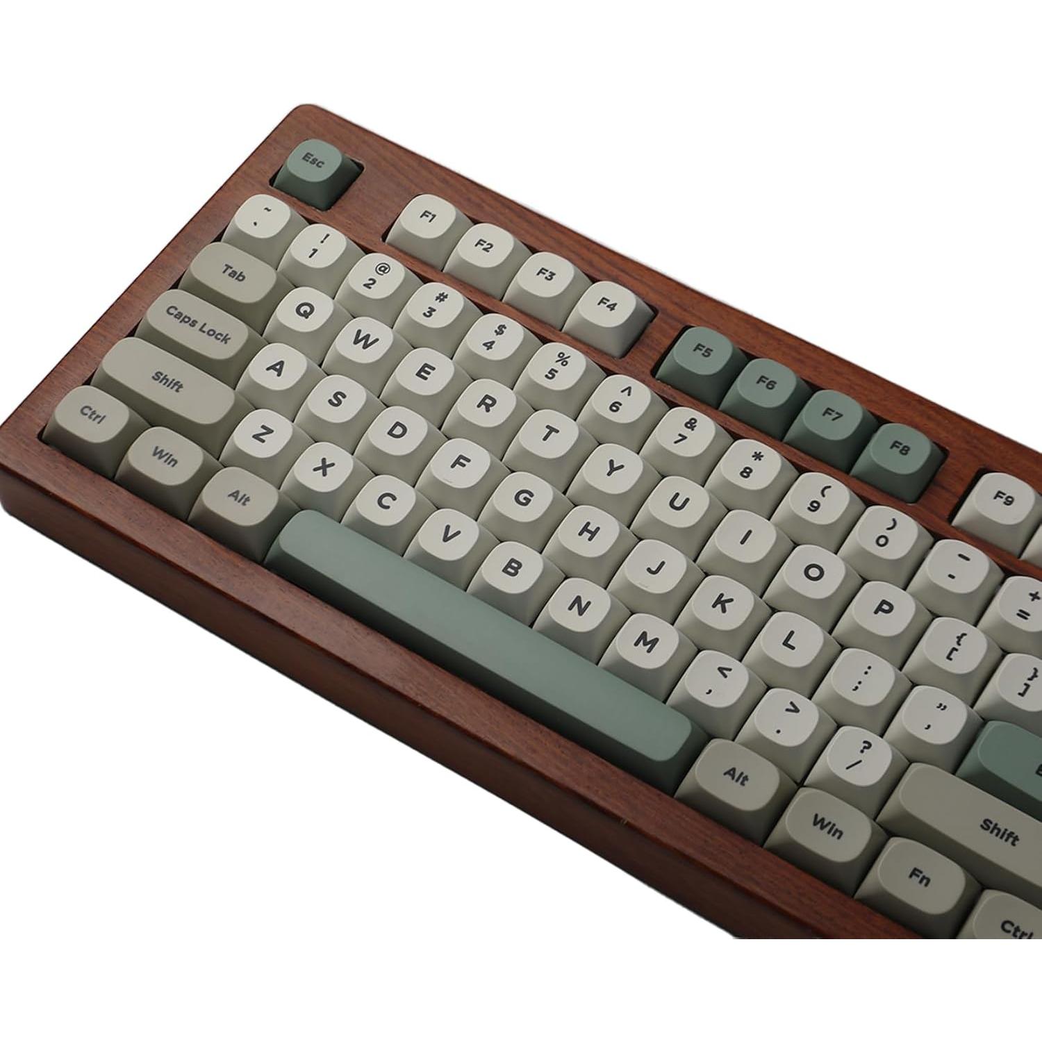 Teclado Mecánico 142 Teclas PBT Sublimación Gris Rojo Verde