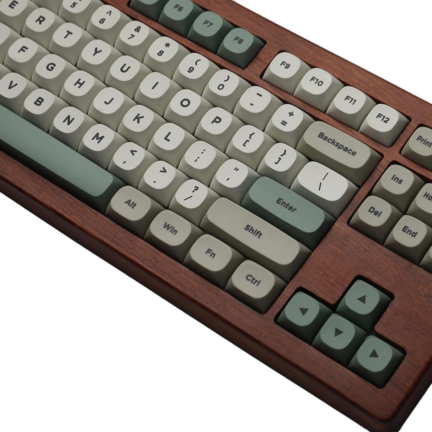 Teclado Mecánico 142 Teclas PBT Sublimación Gris Rojo Verde