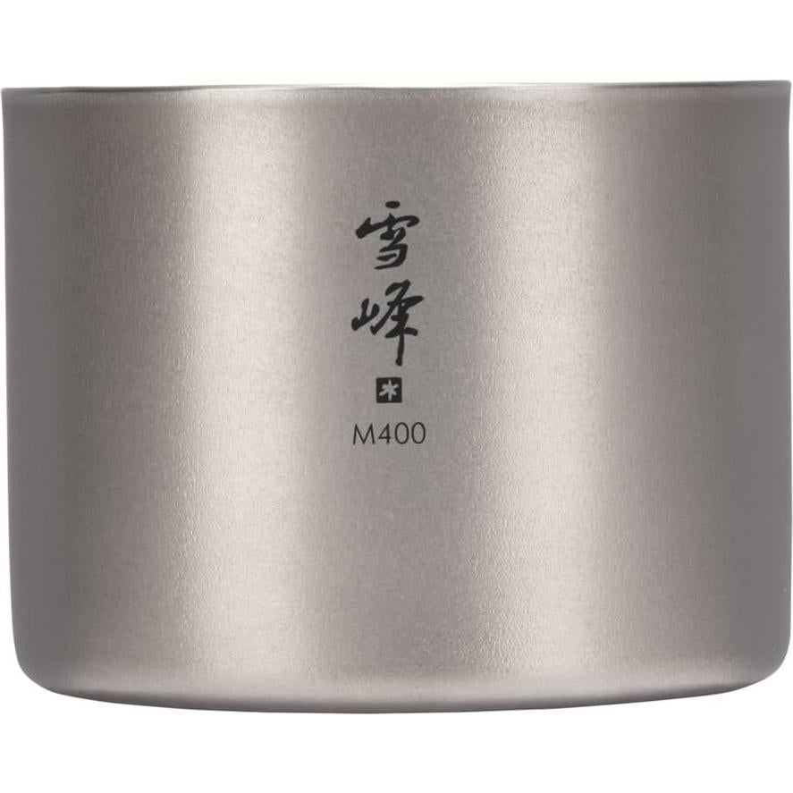 Taza Apilable de Titanio Doble Pared Snow Peak 400ml Gris