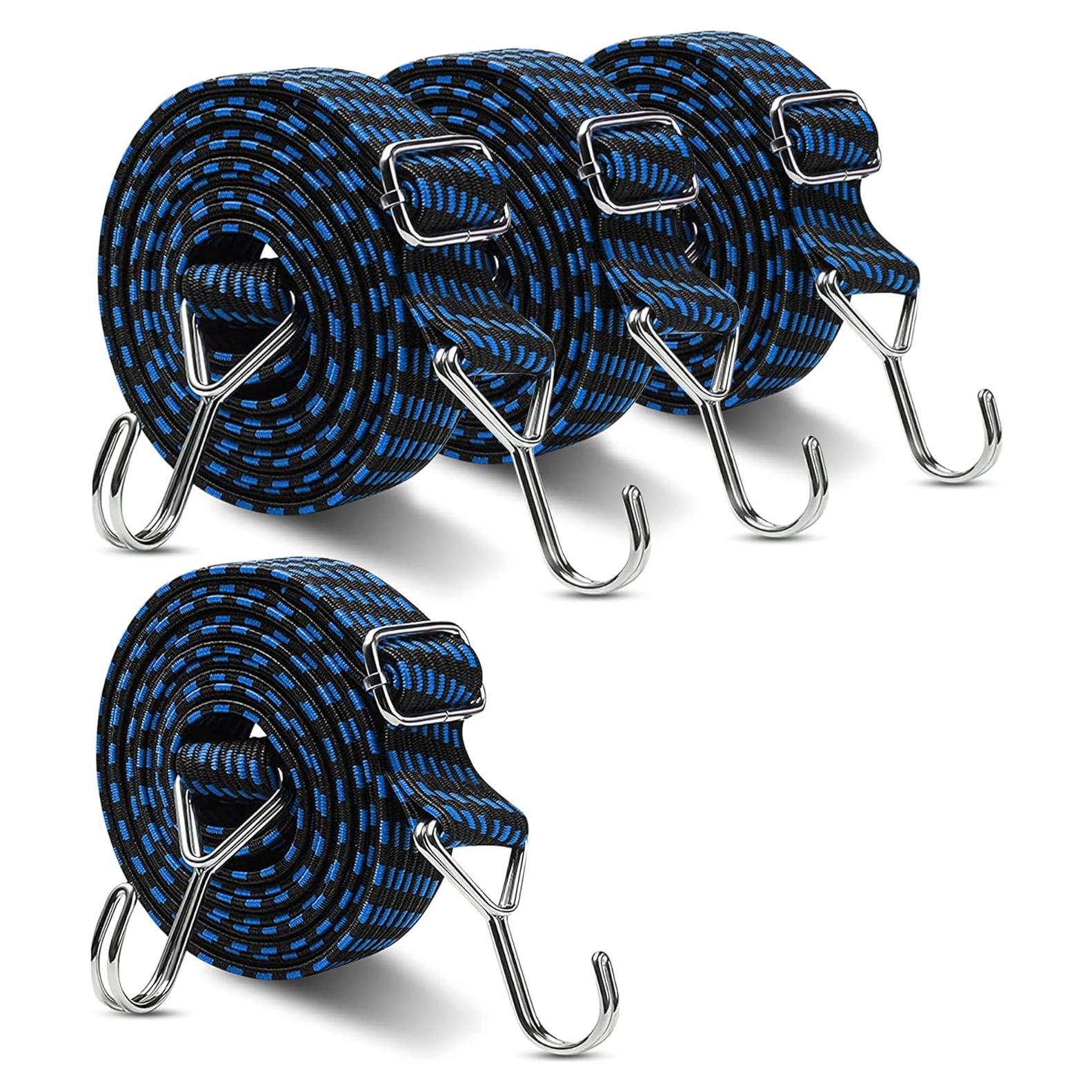 Cuerdas Bungee Ajustables MILLAY 200 cm 4 Piezas Alta Resistencia