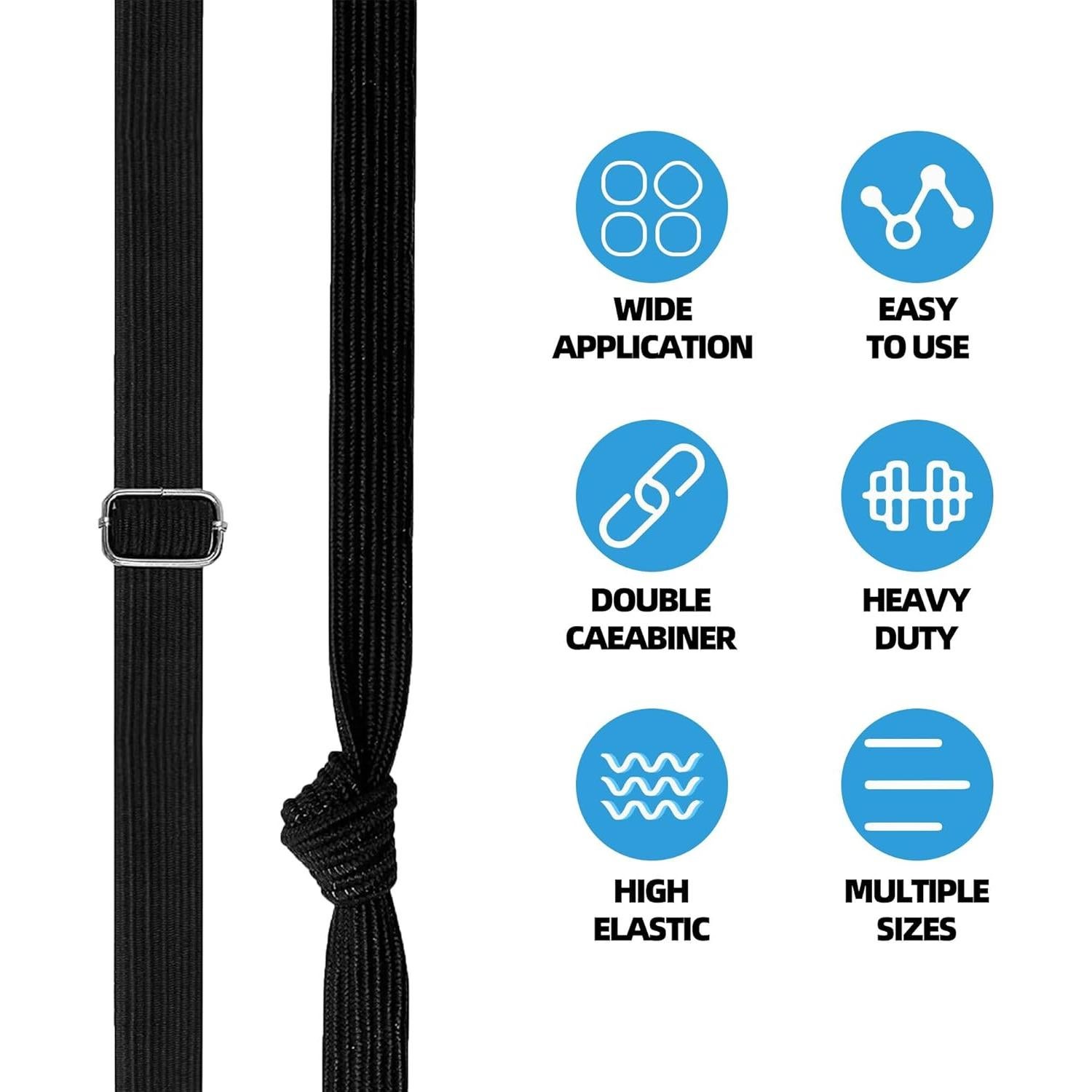 Cuerdas Bungee Ajustables MILLAY 200 cm 4 Piezas Alta Resistencia