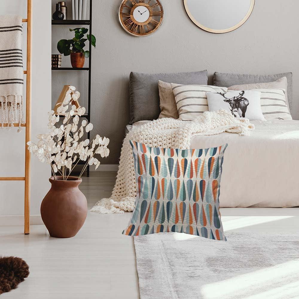 Funda de Almohada HOSNYE 40x40 cm Lino Moderno Retro