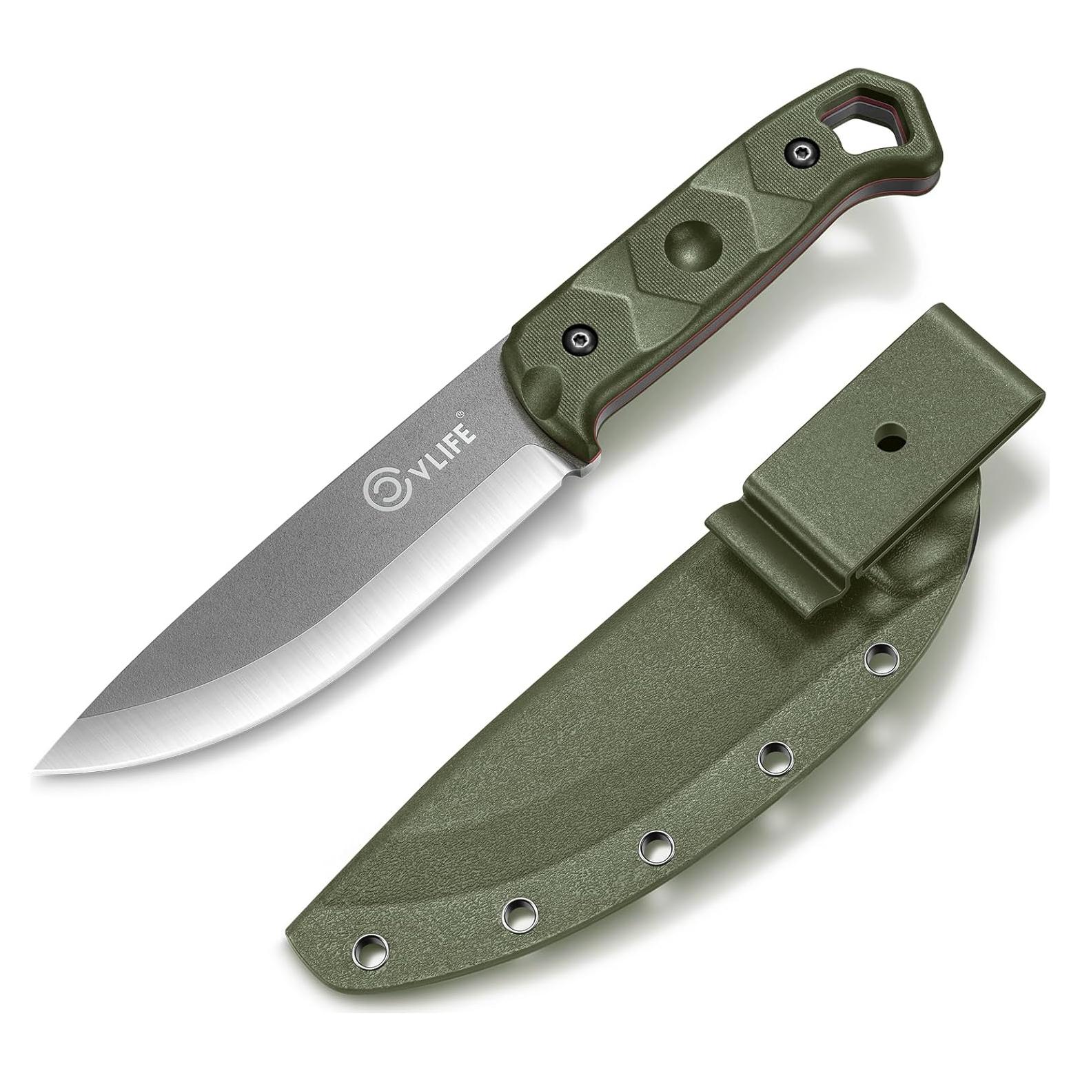 Cuchillo Fijo CVLIFE D2 Verde 25.7 cm con Funda
