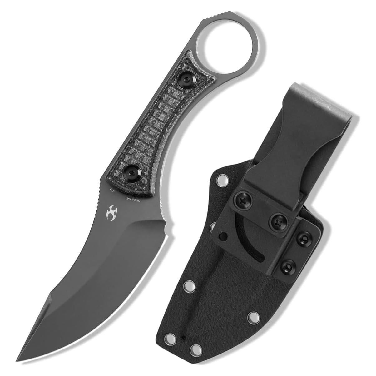 Cuchillo de hoja fija KANSEPT Niko D2 9 cm con funda Kydex