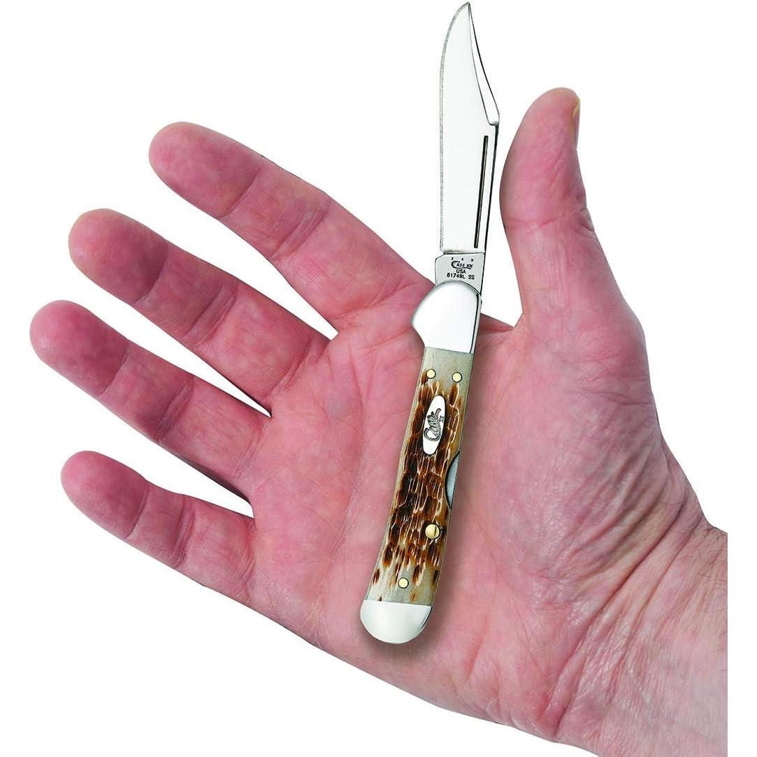 Cuchillo de bolsillo Case Mini Copperlock Hueso Ámbar 9.21 cm