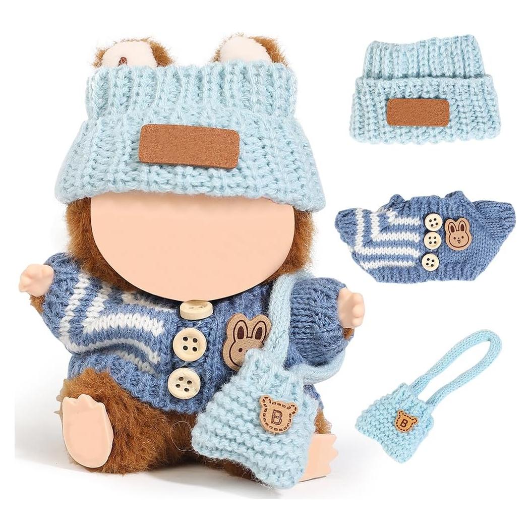 Conjunto de Ropa de Muñeca Suublg 3 Piezas 17cm Hecho a Mano