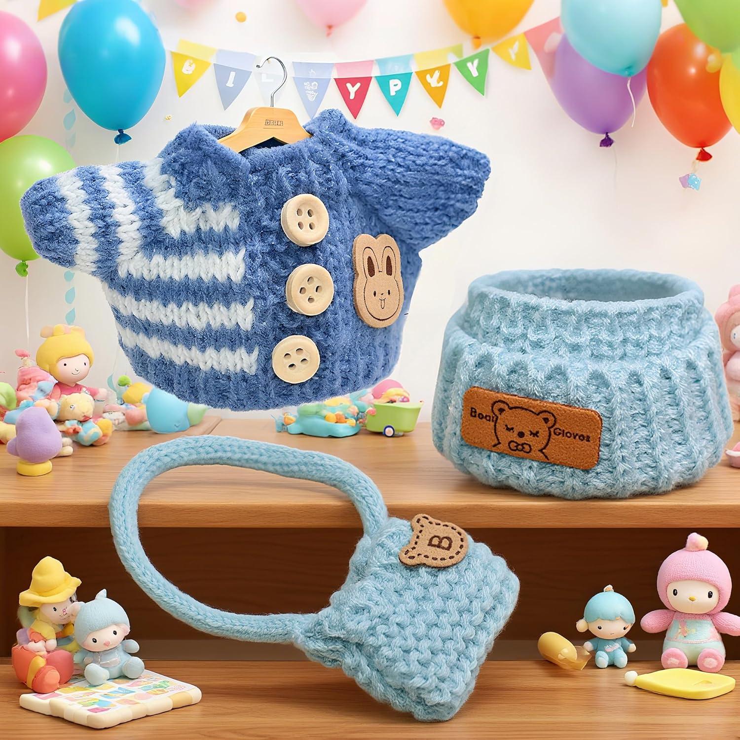 Conjunto de Ropa de Ganchillo para Muñecas 15/17cm - Azul