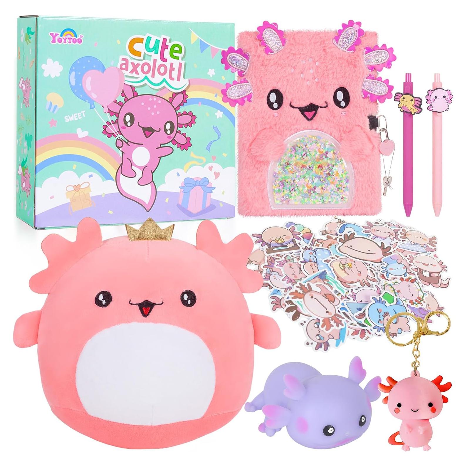 Set de Regalos de Axolote para Niñas con Diario y Juguetes
