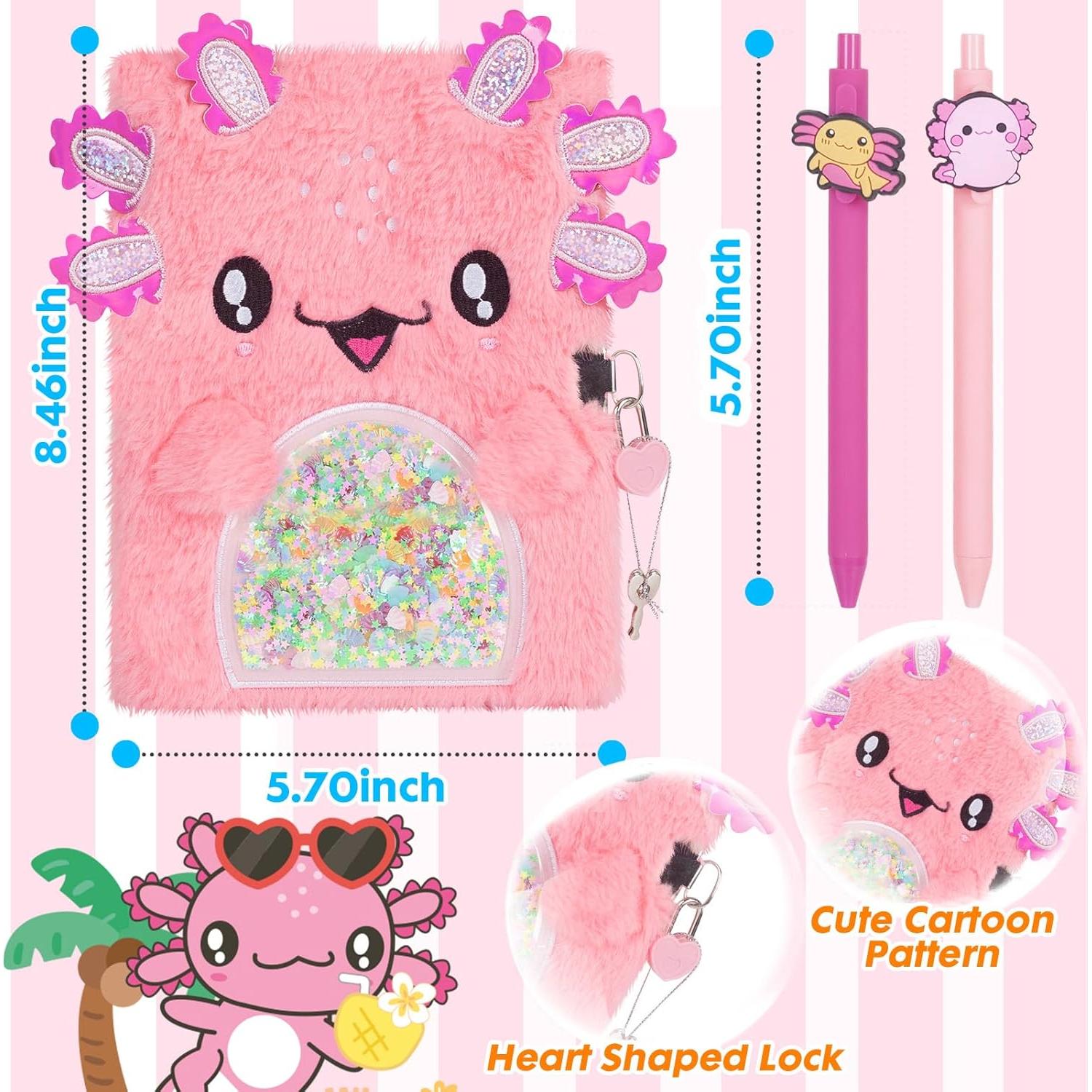 Set de Regalos de Axolote para Niñas con Diario y Juguetes