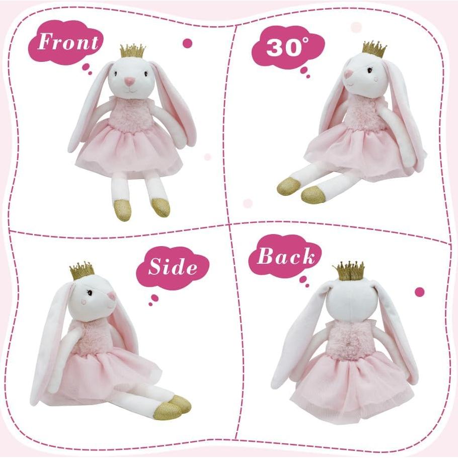 Conejo de Peluche Rosa Mikee Fluffie 39.9 cm Princesa