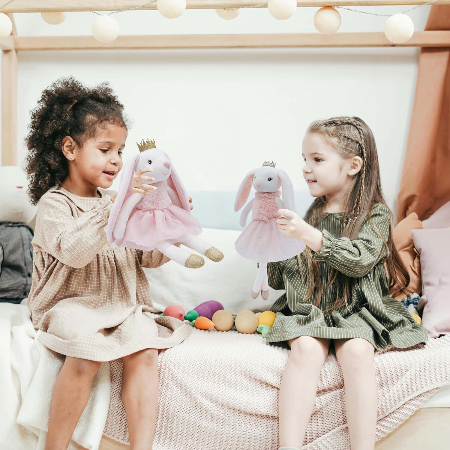 Conejo de Peluche Rosa Mikee Fluffie 39.9 cm Princesa