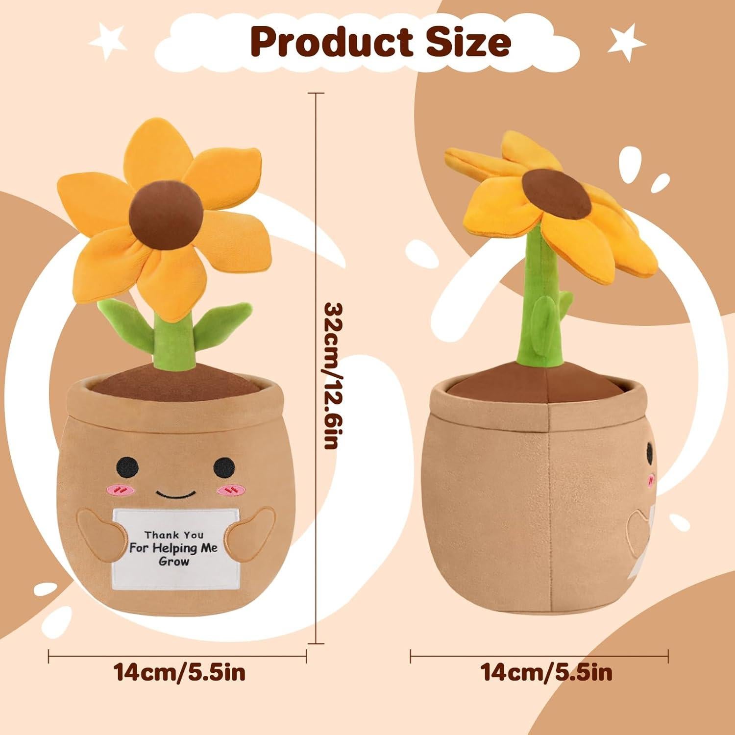 Peluche de Girasol con Peso SQEQE 30 cm - Regalo Motivacional