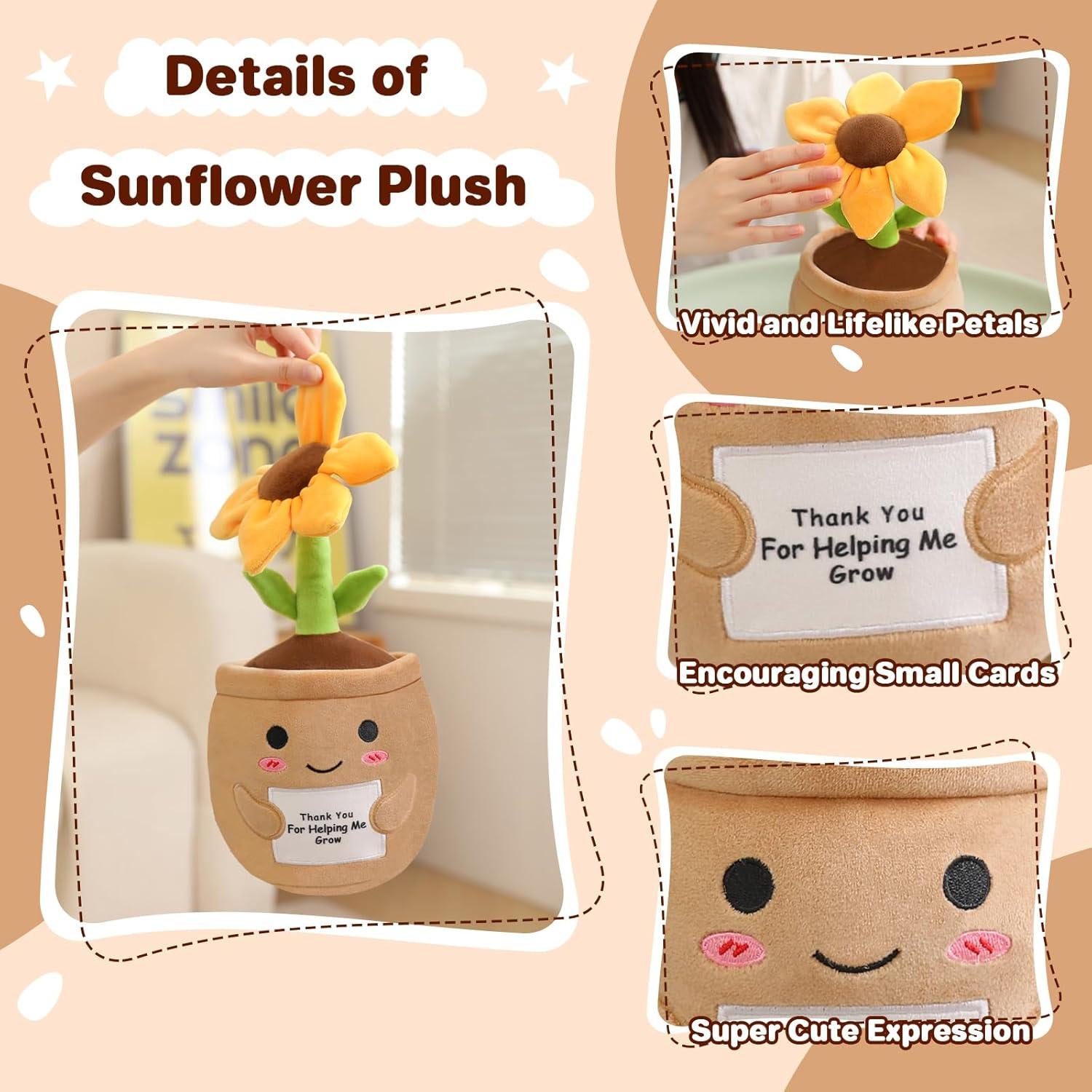Peluche de Girasol con Peso SQEQE 30 cm - Regalo Motivacional