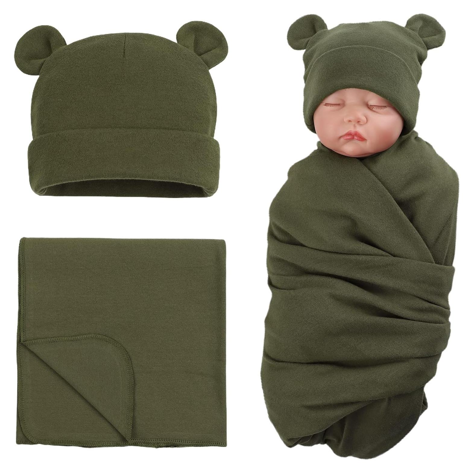 Conjunto de Sombrero y Manta de Algodón PESAAT para Bebés