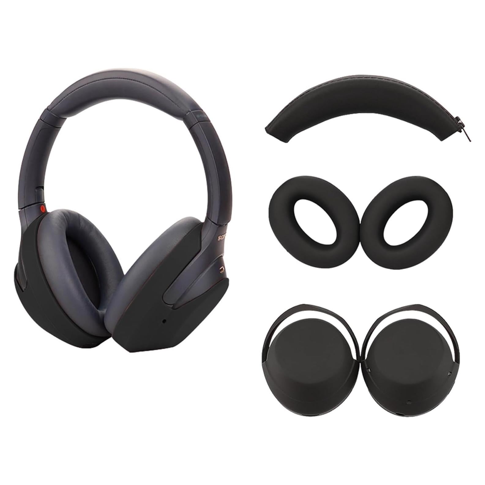 Set de Fundas de Silicona para Auriculares Sony WH-1000XM4 - Negro