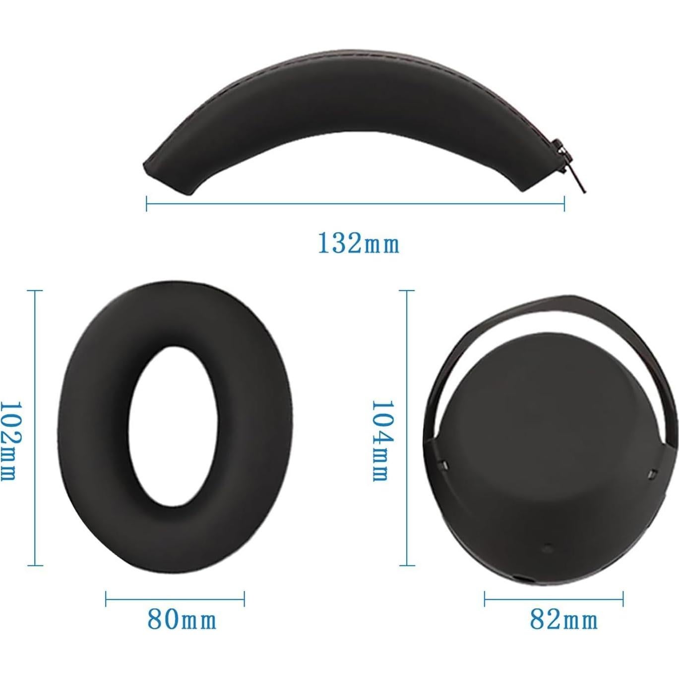 Set de Fundas de Silicona para Auriculares Sony WH-1000XM4 - Negro
