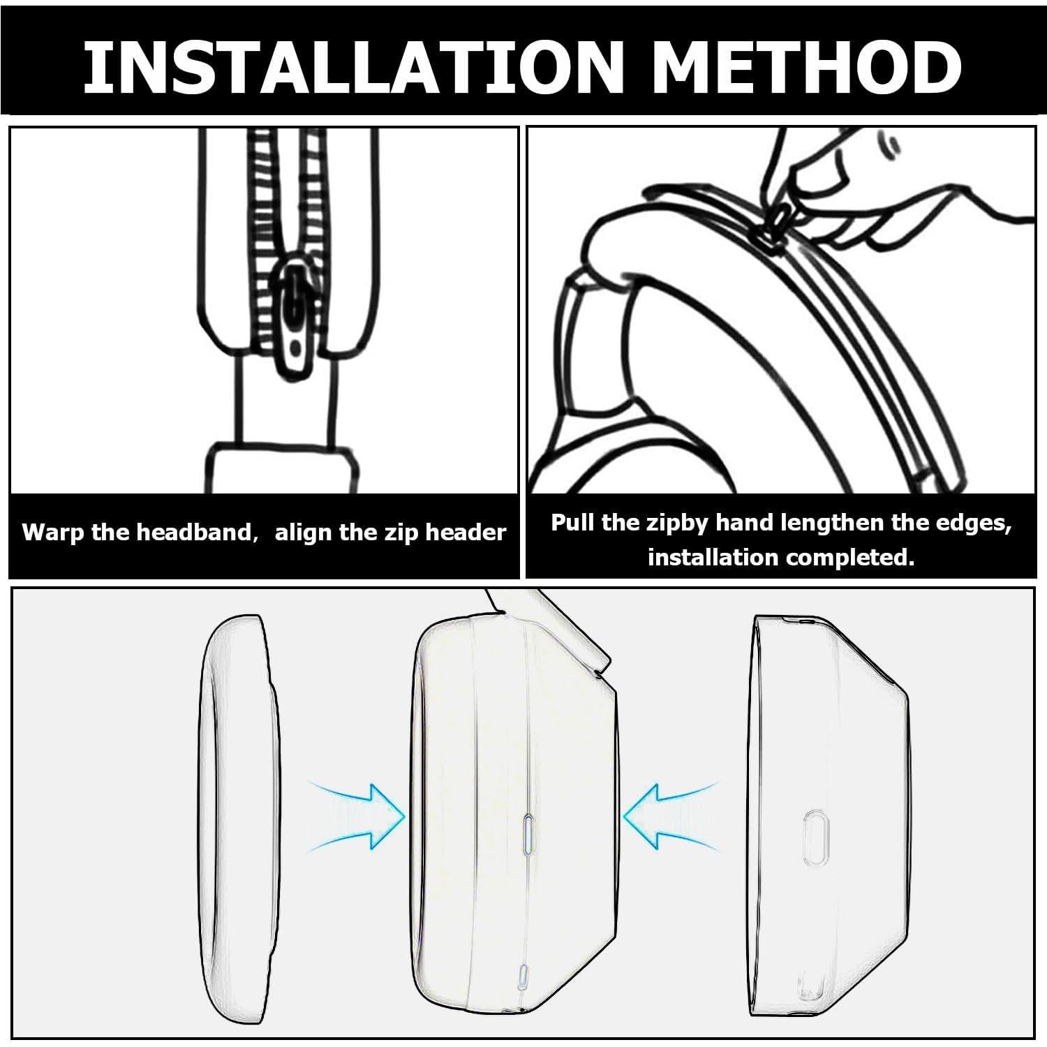 Set de Fundas de Silicona para Auriculares Sony WH-1000XM4 - Negro