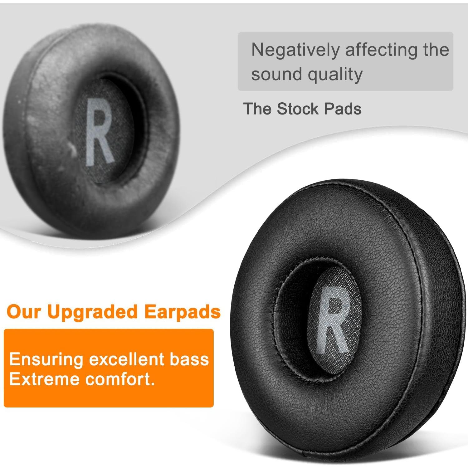 Almohadillas de Reemplazo SOULWIT 70mm para Auriculares Jabra Move/Elite 25h - Negro