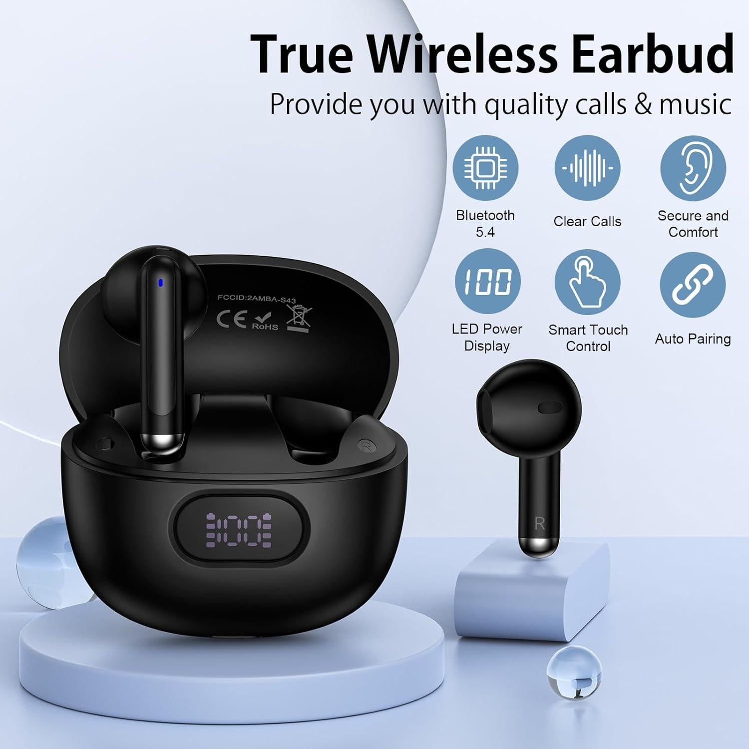 Auriculares Inalámbricos Bluetooth S53 con Graves Profundos 60H