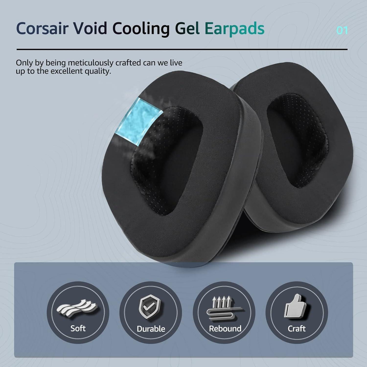 Almohadillas de Repuesto Corsair Void Pro Cooling Gel 1 Unidad