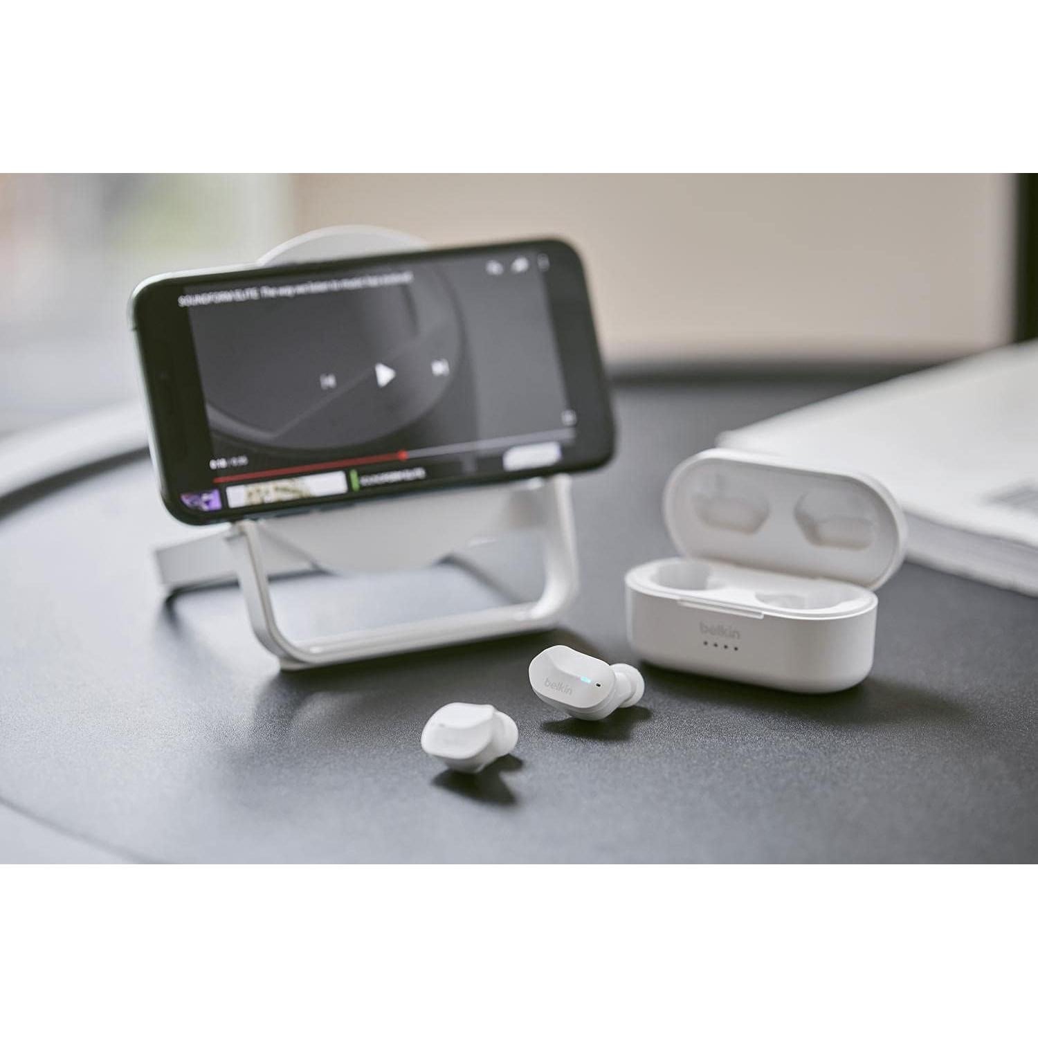 Auriculares Inalámbricos Belkin SoundForm, Bluetooth IPX5, Blanco