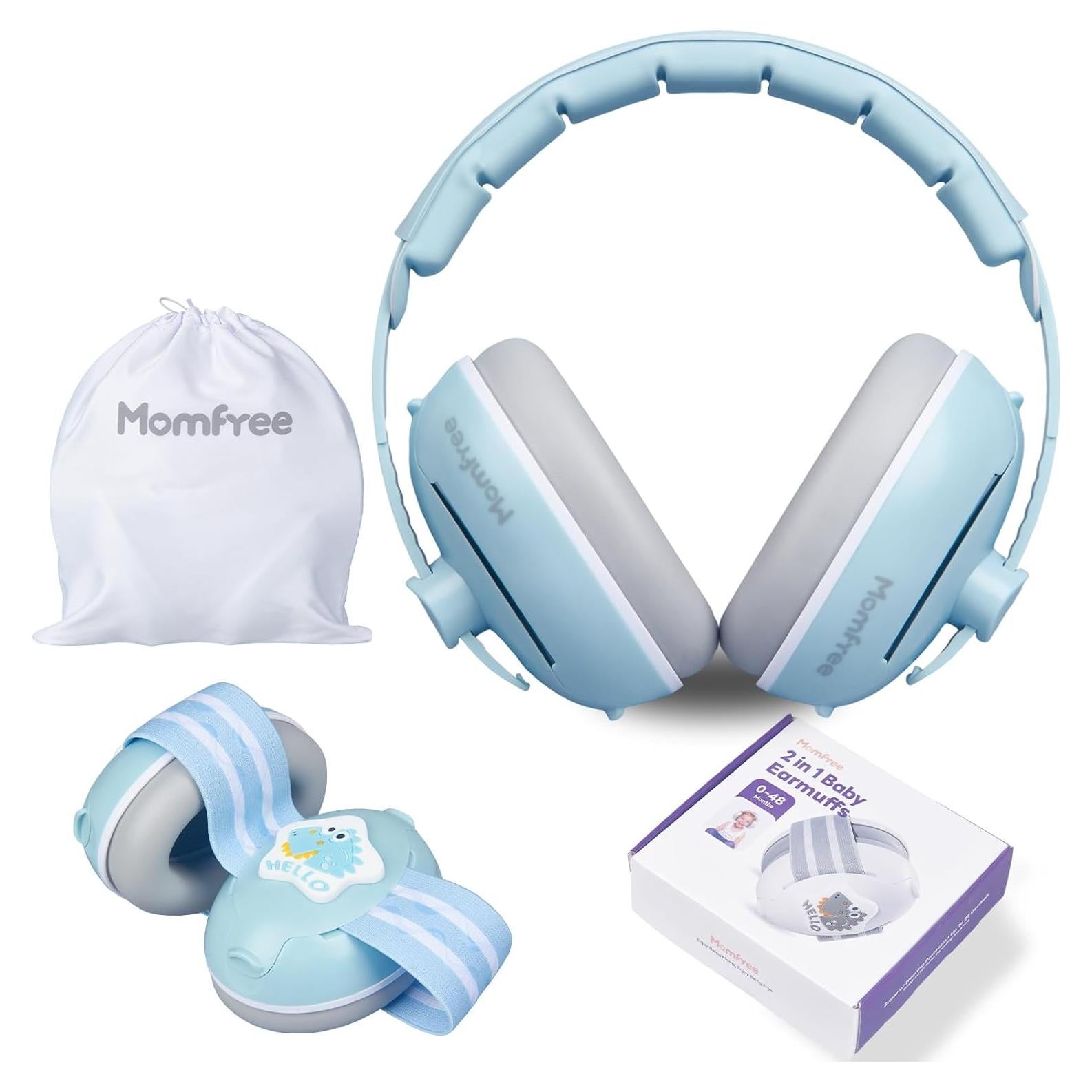 Auriculares para Bebés 2 en 1 Reducción de Ruido Azul
