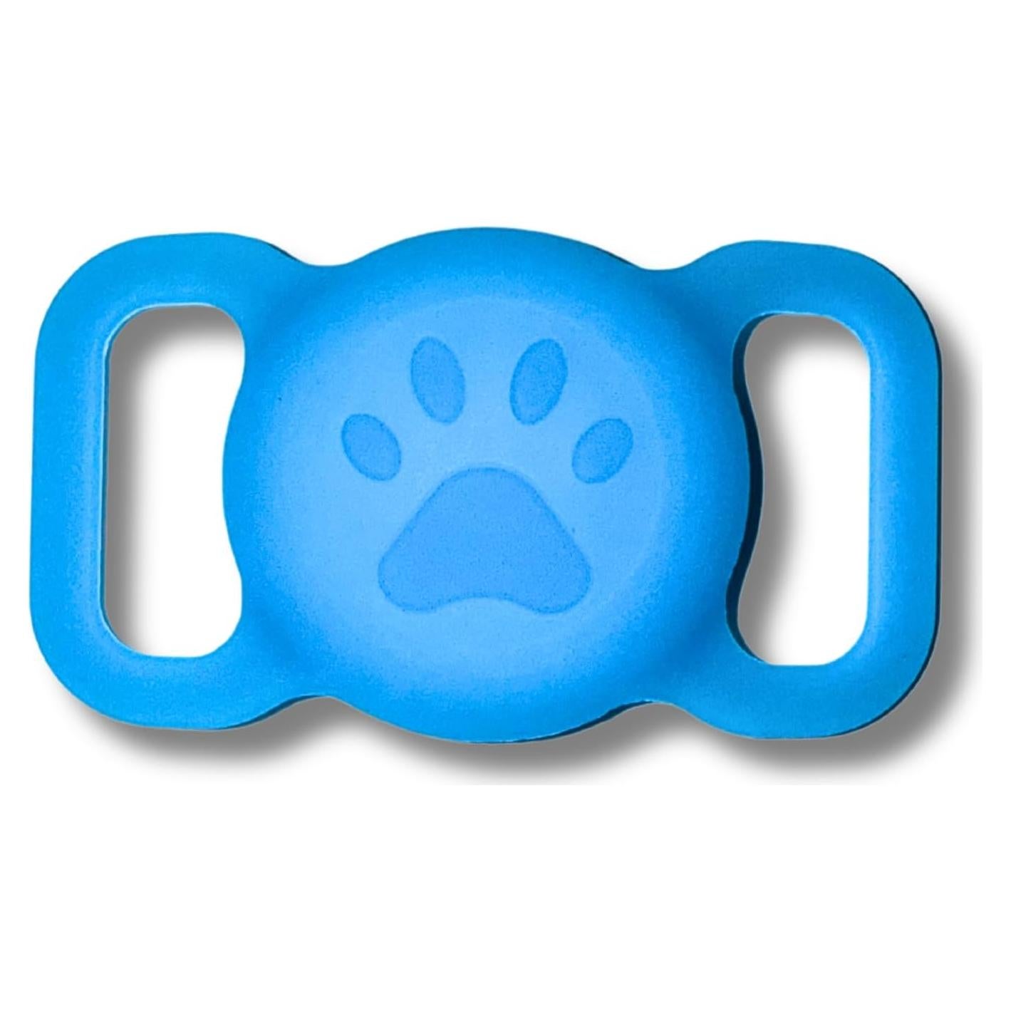 Soporte de Silicona Brillante para Dispositivo de Mascotas - Azul