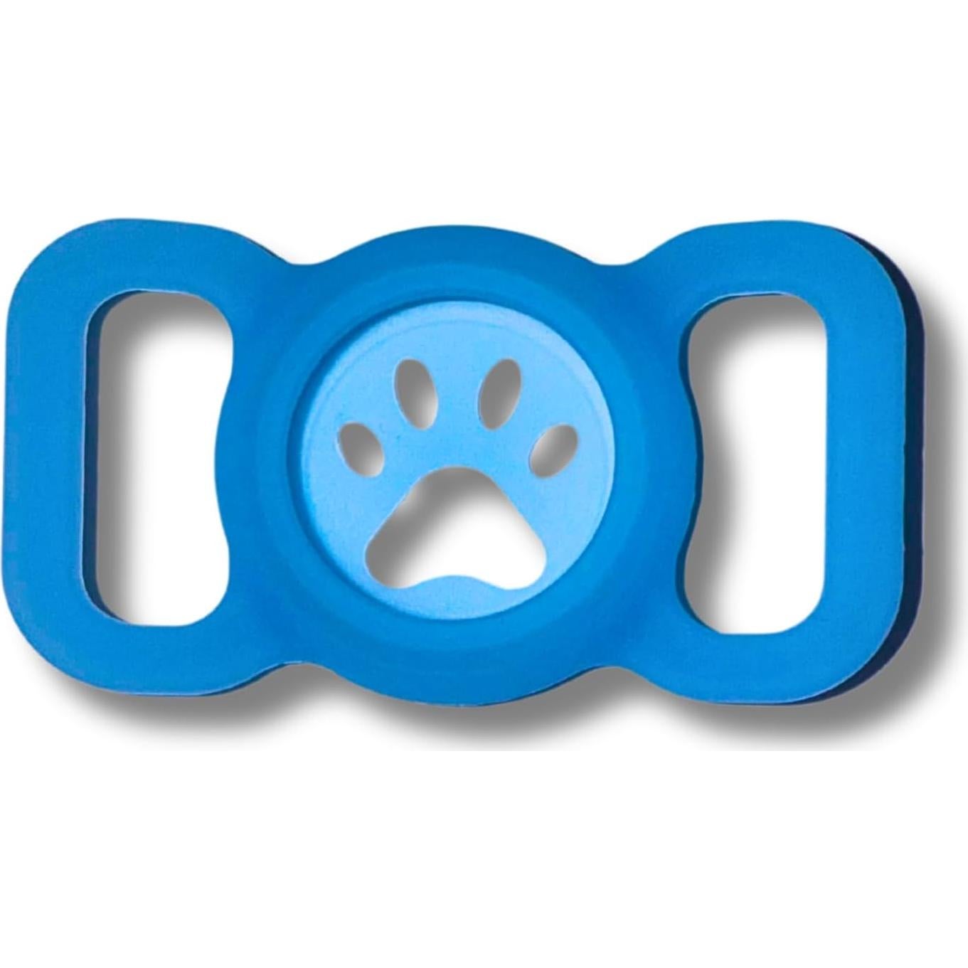 Soporte de Silicona Brillante para Dispositivo de Mascotas - Azul