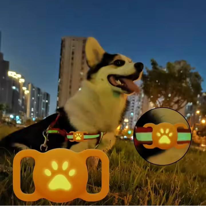 Soporte de Silicona Brillante para Dispositivo de Mascotas - Azul