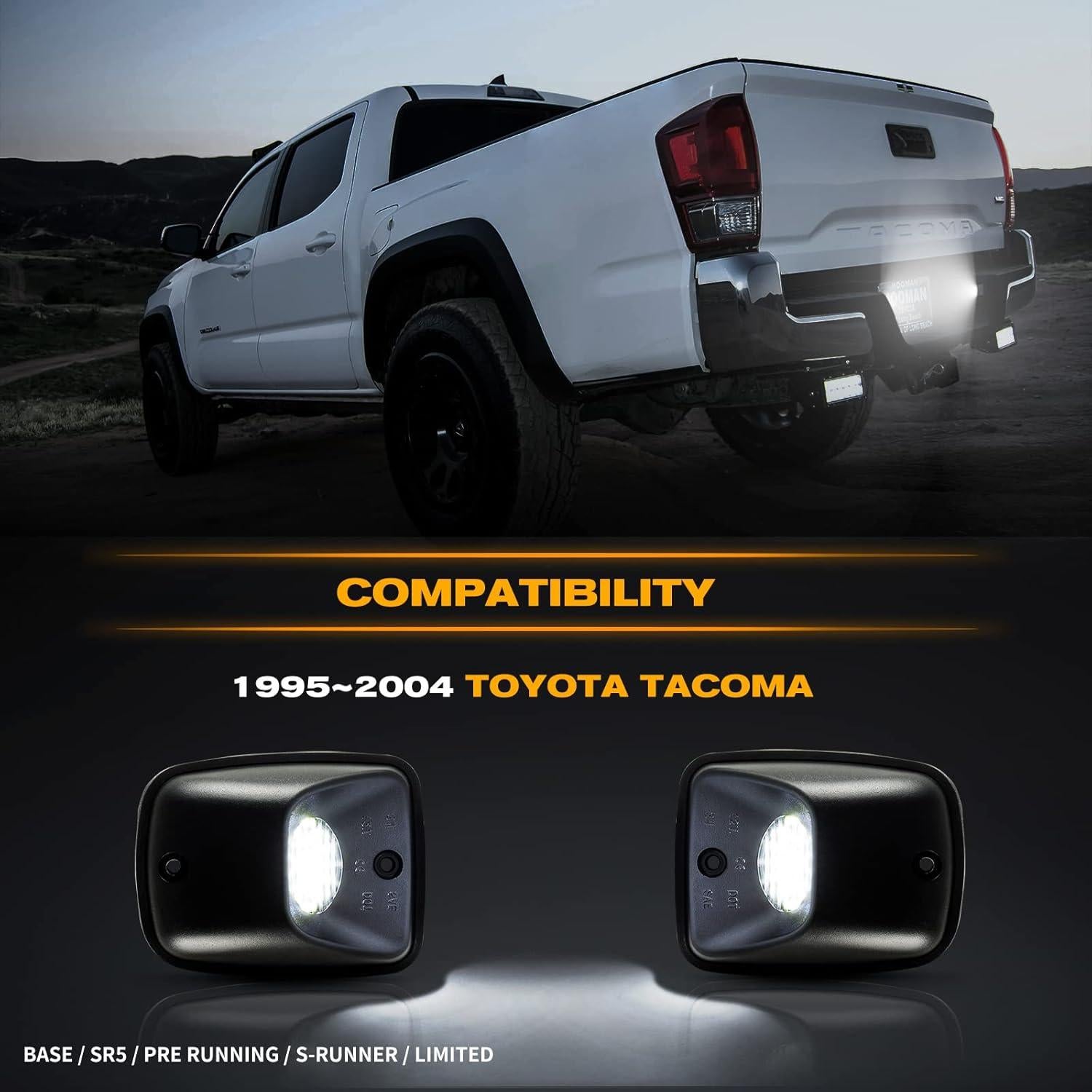 Luz de Placa LED Gempro para Toyota Tacoma 1995-2004 6500K