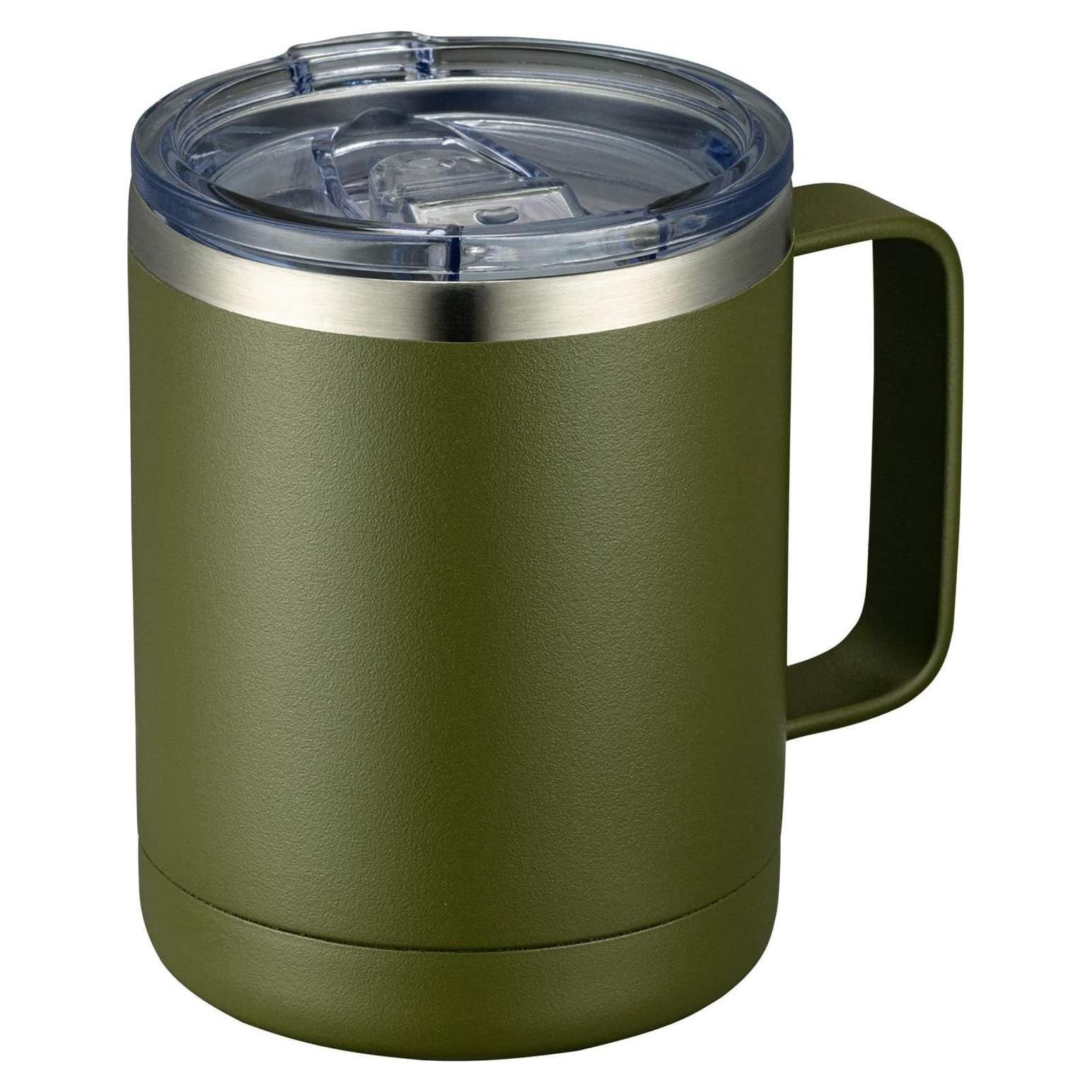 Taza de Café Aislada MEWAY 340g Verde Militar Doble Pared