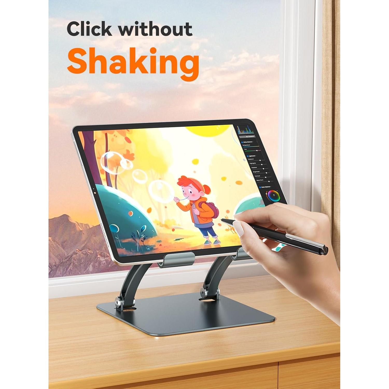 Soporte para Tabletas Tounee TS04 Ajustable Aluminio Gris