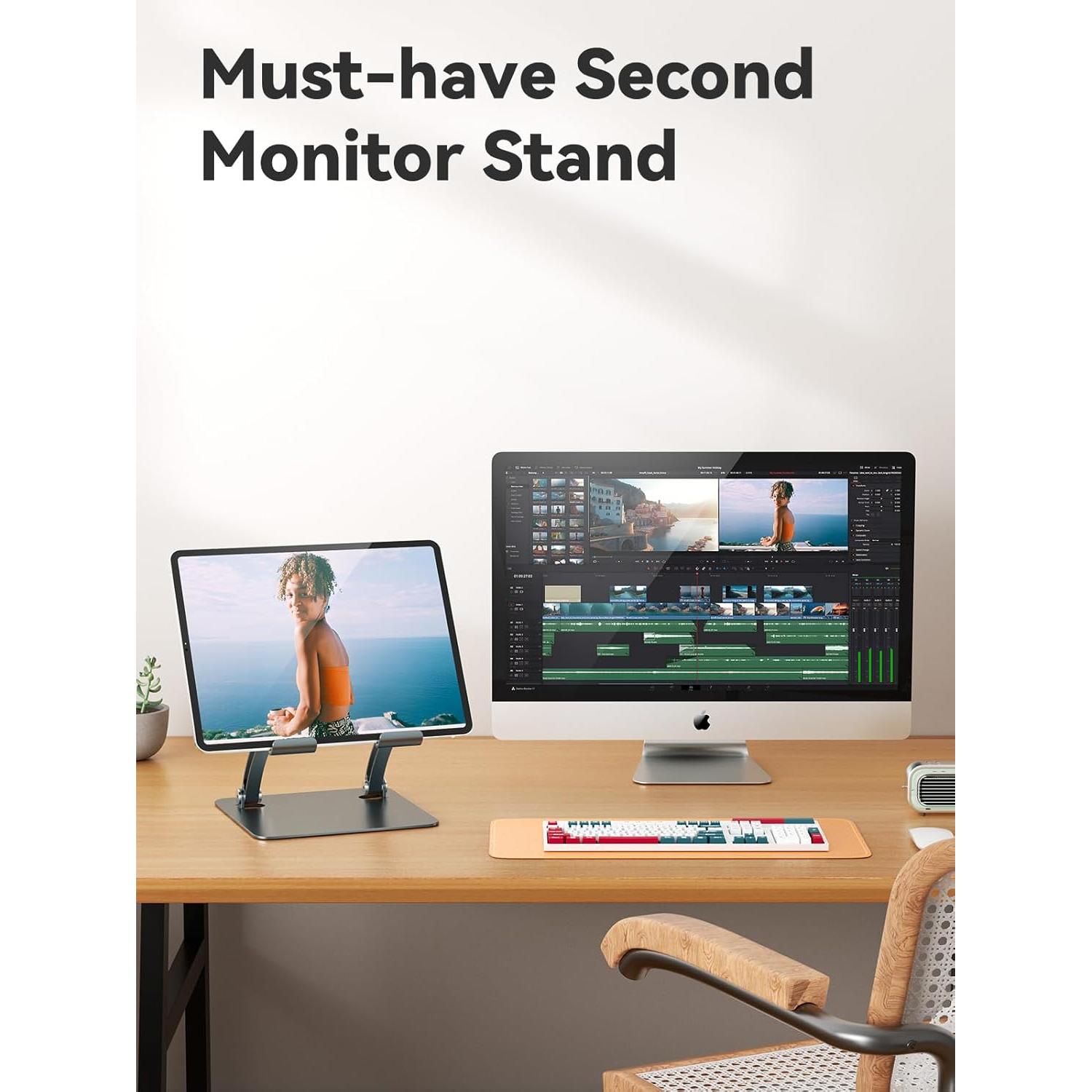 Soporte para Tabletas Tounee TS04 Ajustable Aluminio Gris