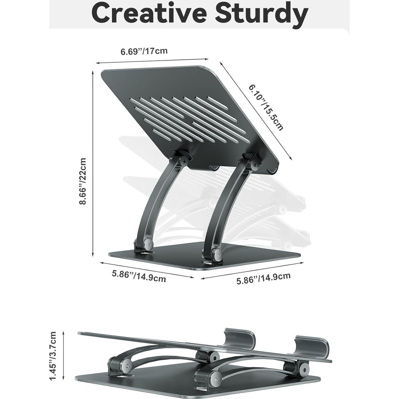 Soporte para Tabletas Tounee TS04 Ajustable Aluminio Gris