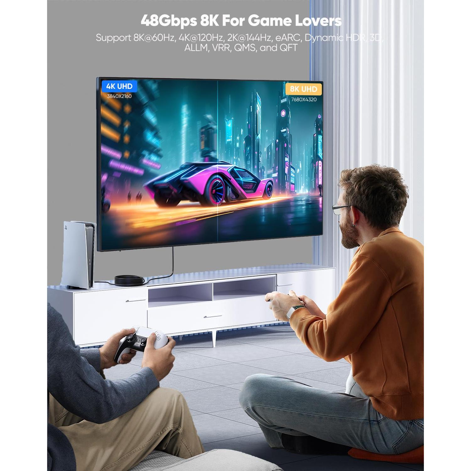 Cable HDMI 2.1 DoroJepi 6.1m 8K Alta Velocidad 48Gbps