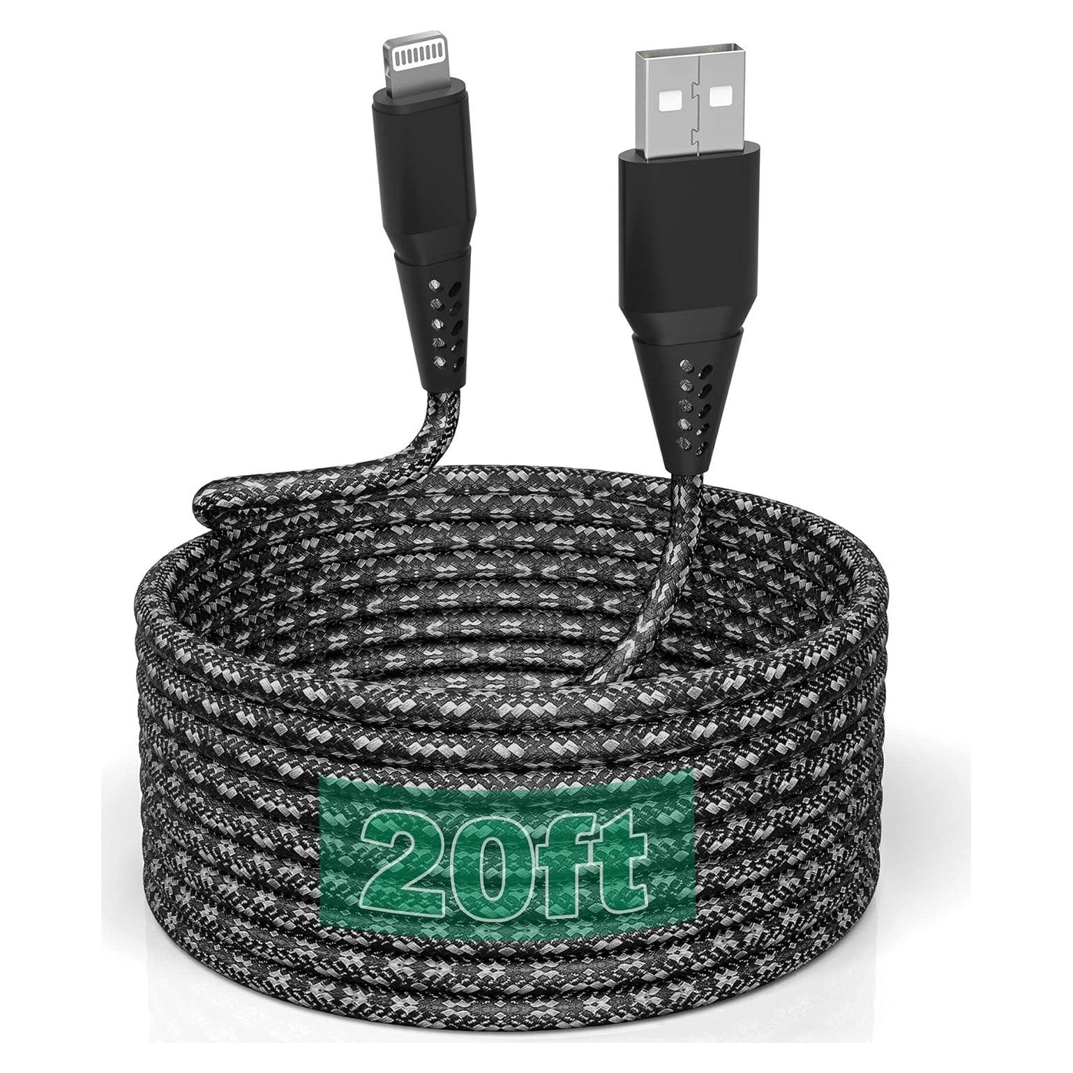 Cable de Carga Rápida 6M Bawanfa USB a Lightning Negro