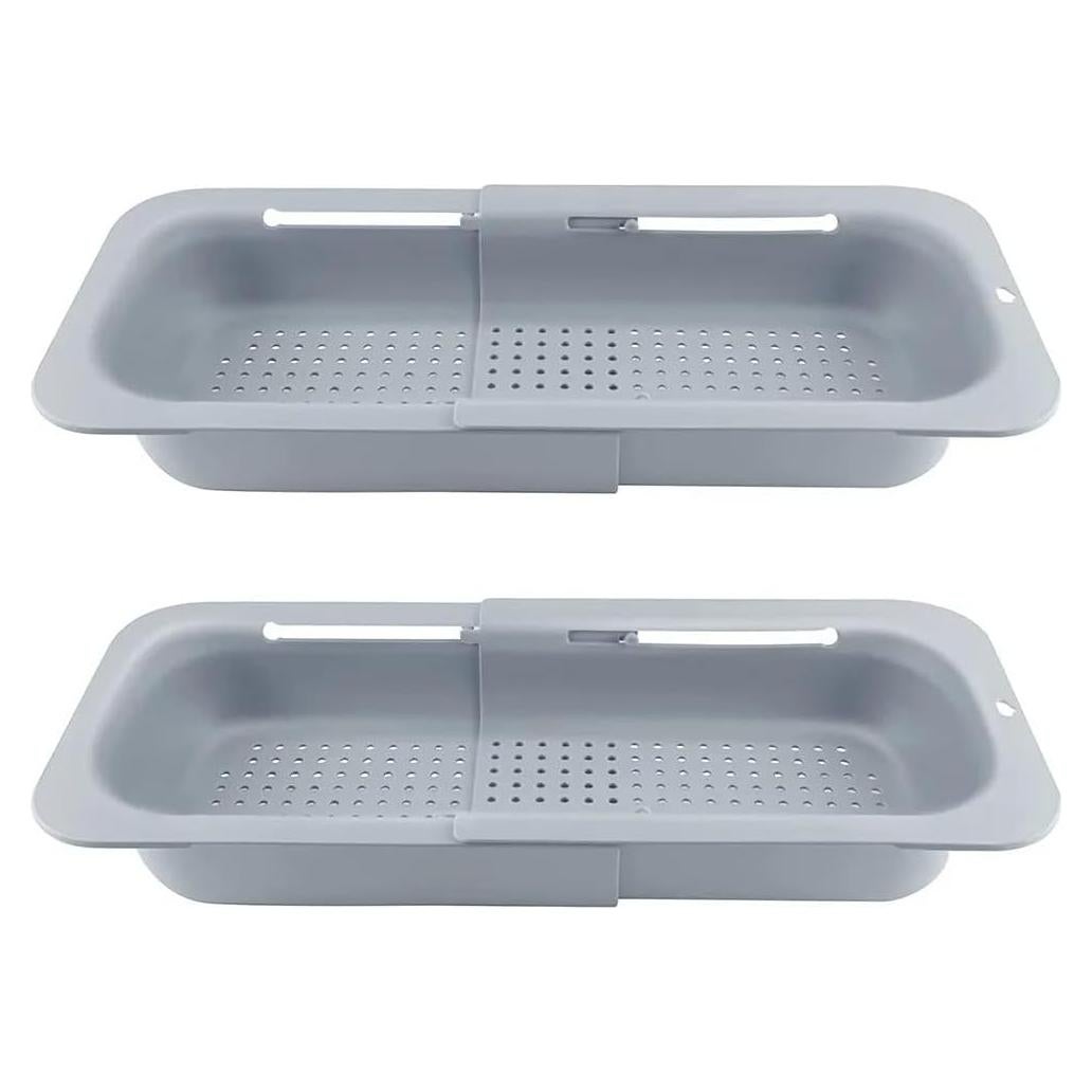 Colador extensible PUPZY para fregadero 49.5x20.3 cm Rosa