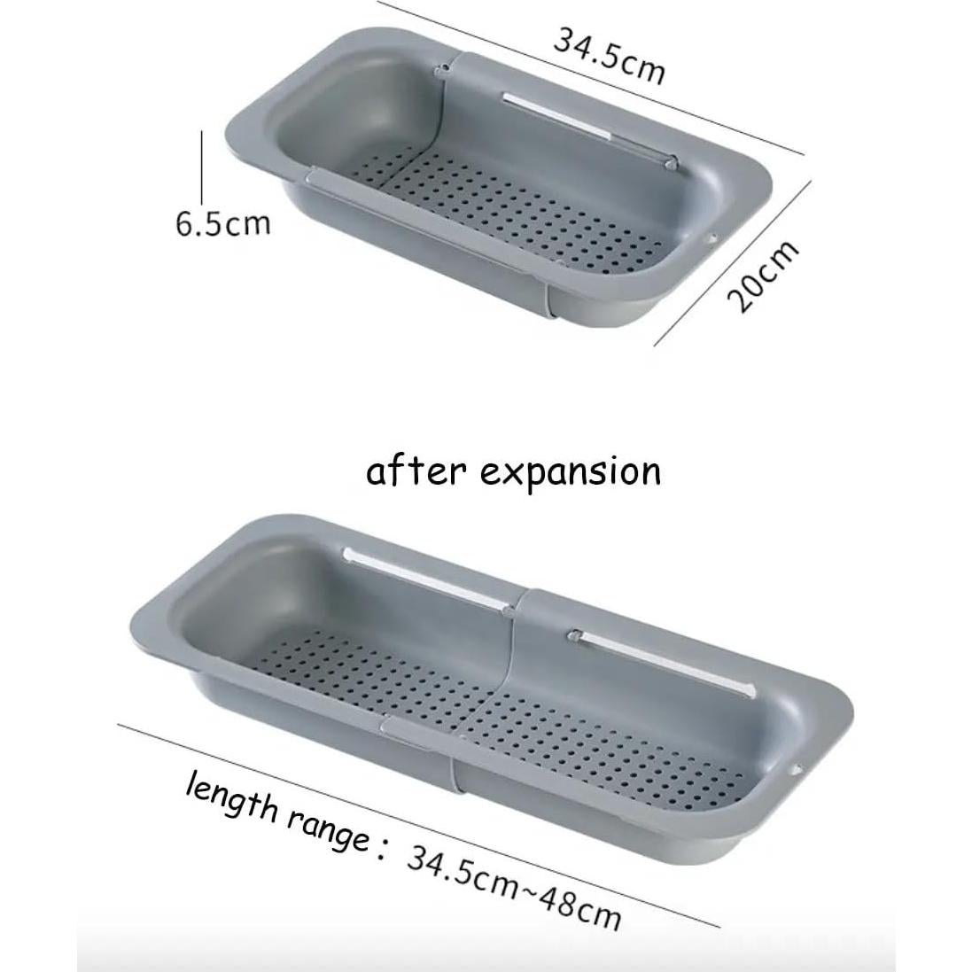 Colador extensible PUPZY para fregadero 49.5x20.3 cm Rosa