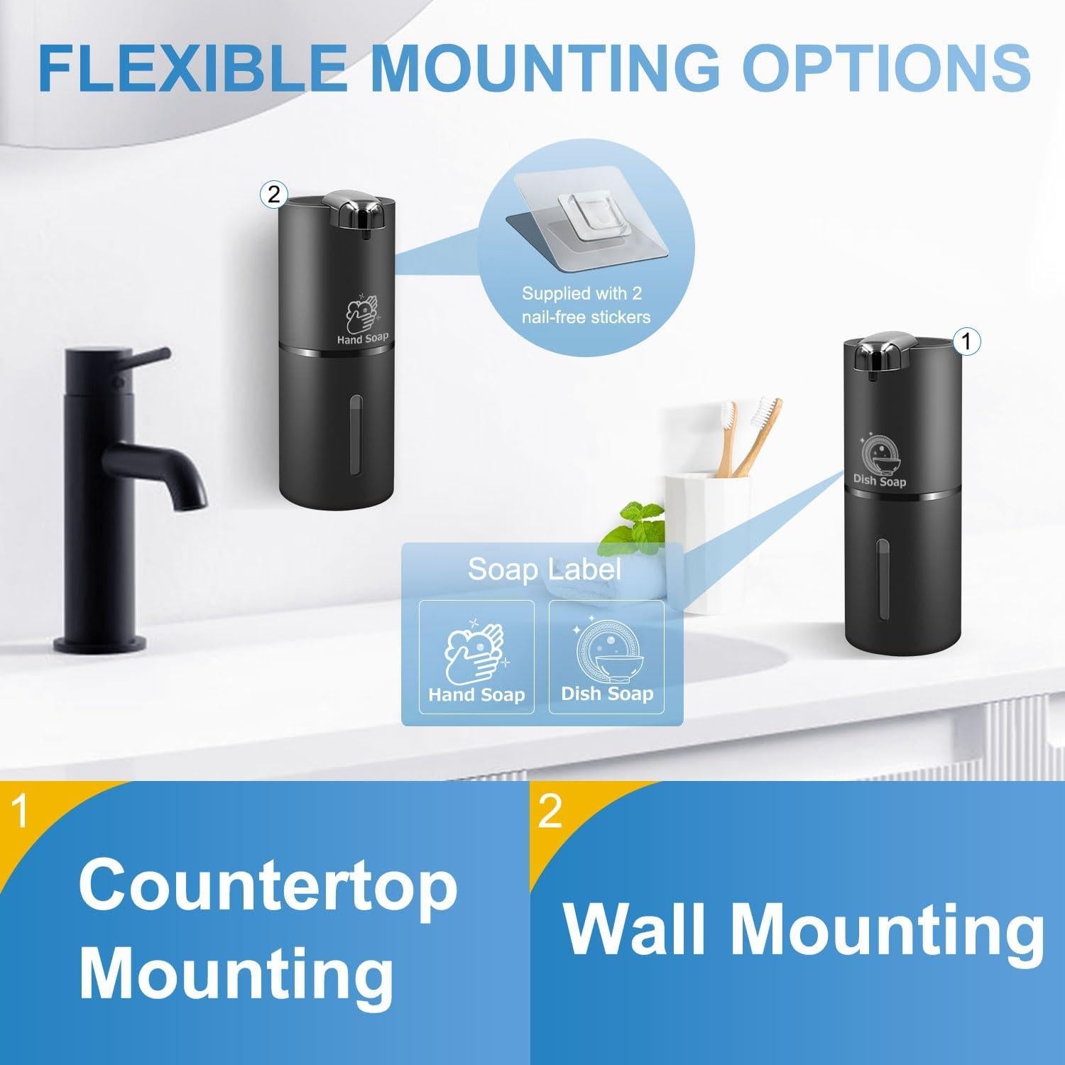 Dispensador Automático de Jabón Espumoso Varluckiner 380ml