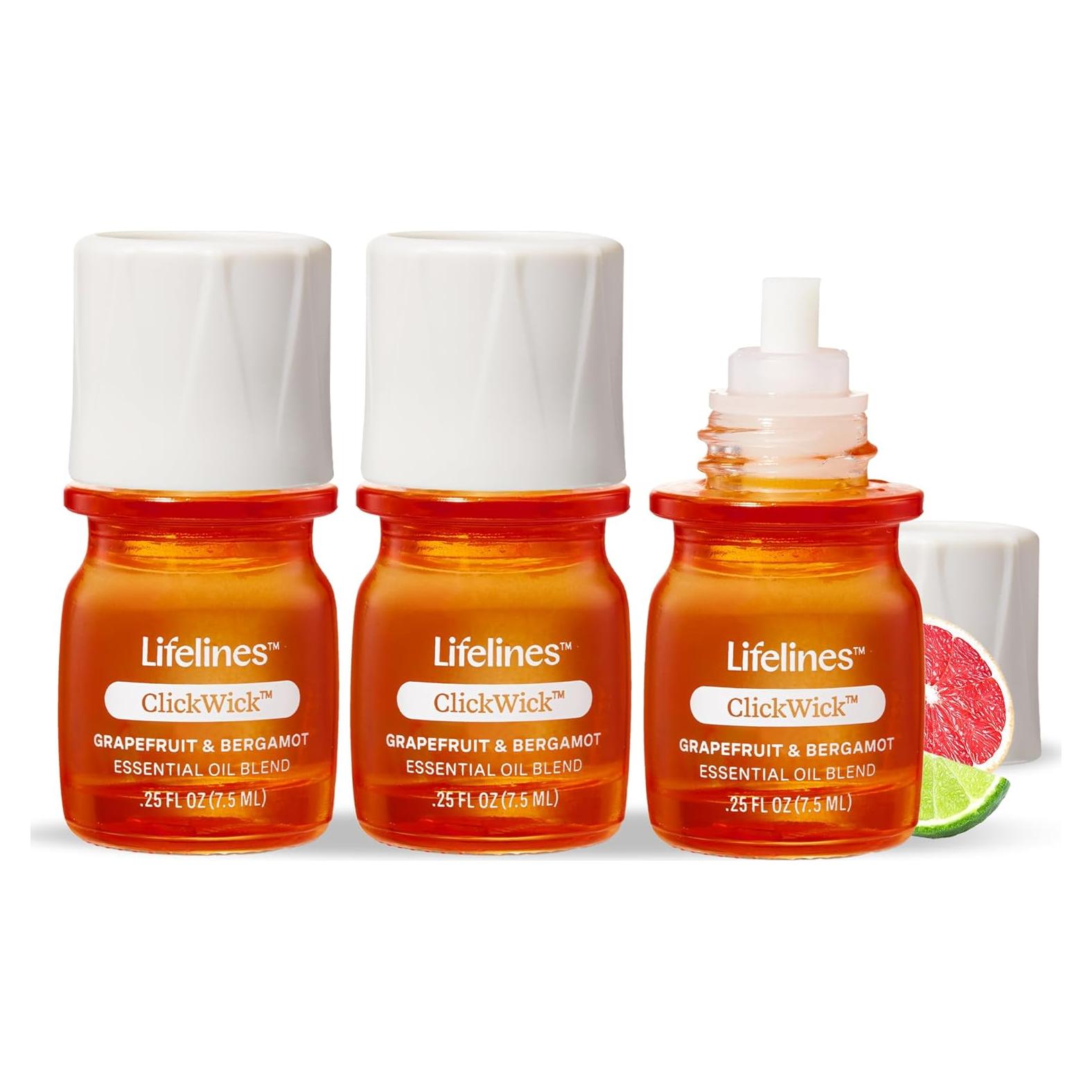 ClickWick Aceites Esenciales Grove Cítrico 3 Paquetes 200h