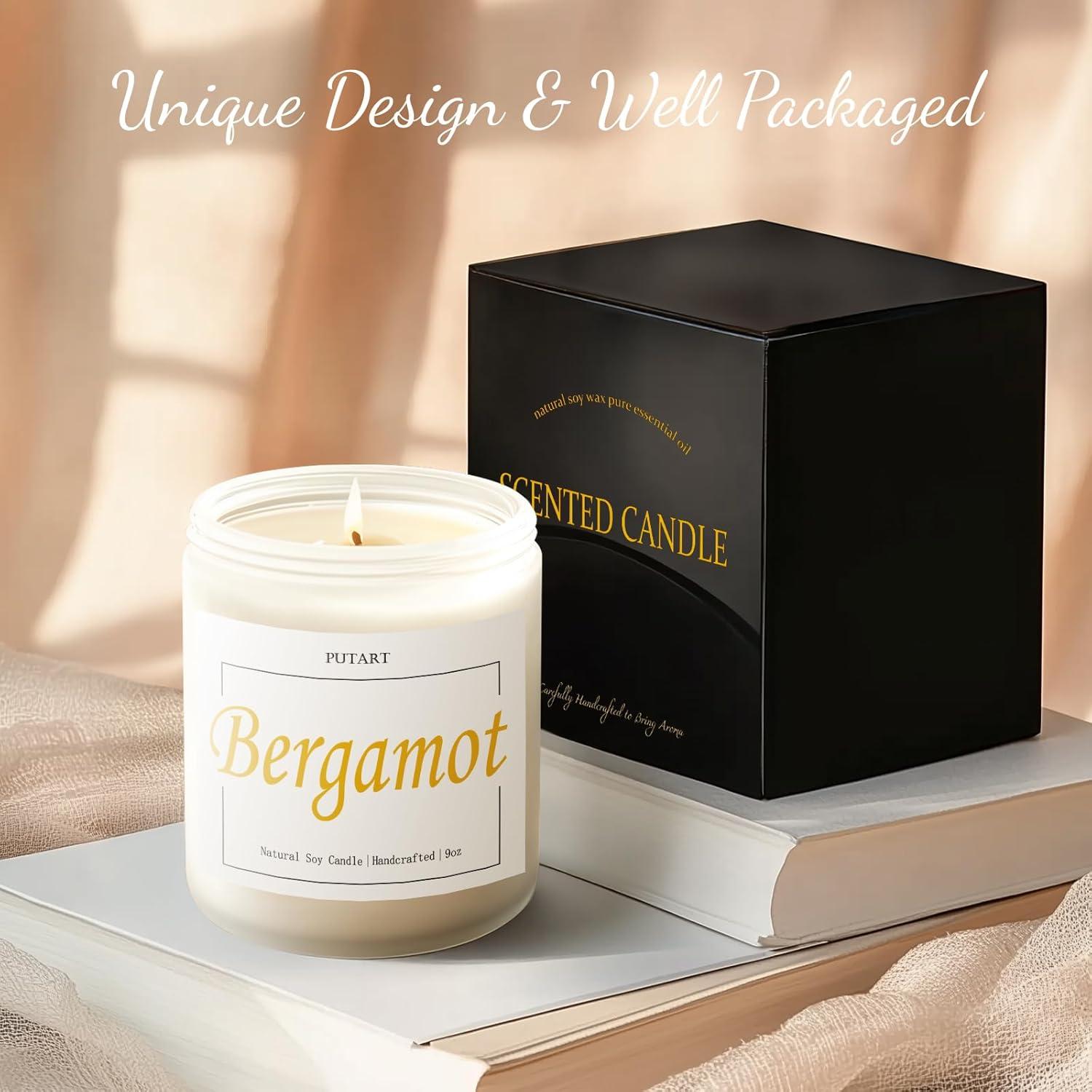 Vela Aromática de Cera de Soja Putart Bergamota y Té Verde 408g