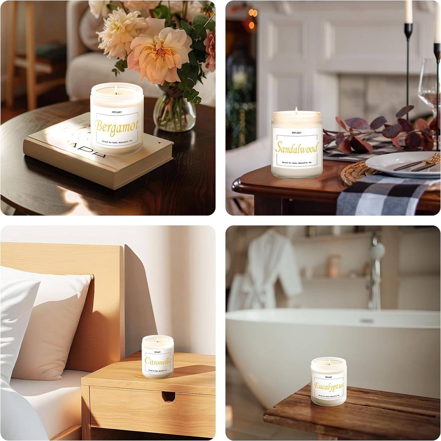 Vela Aromática de Cera de Soja Putart Bergamota y Té Verde 408g