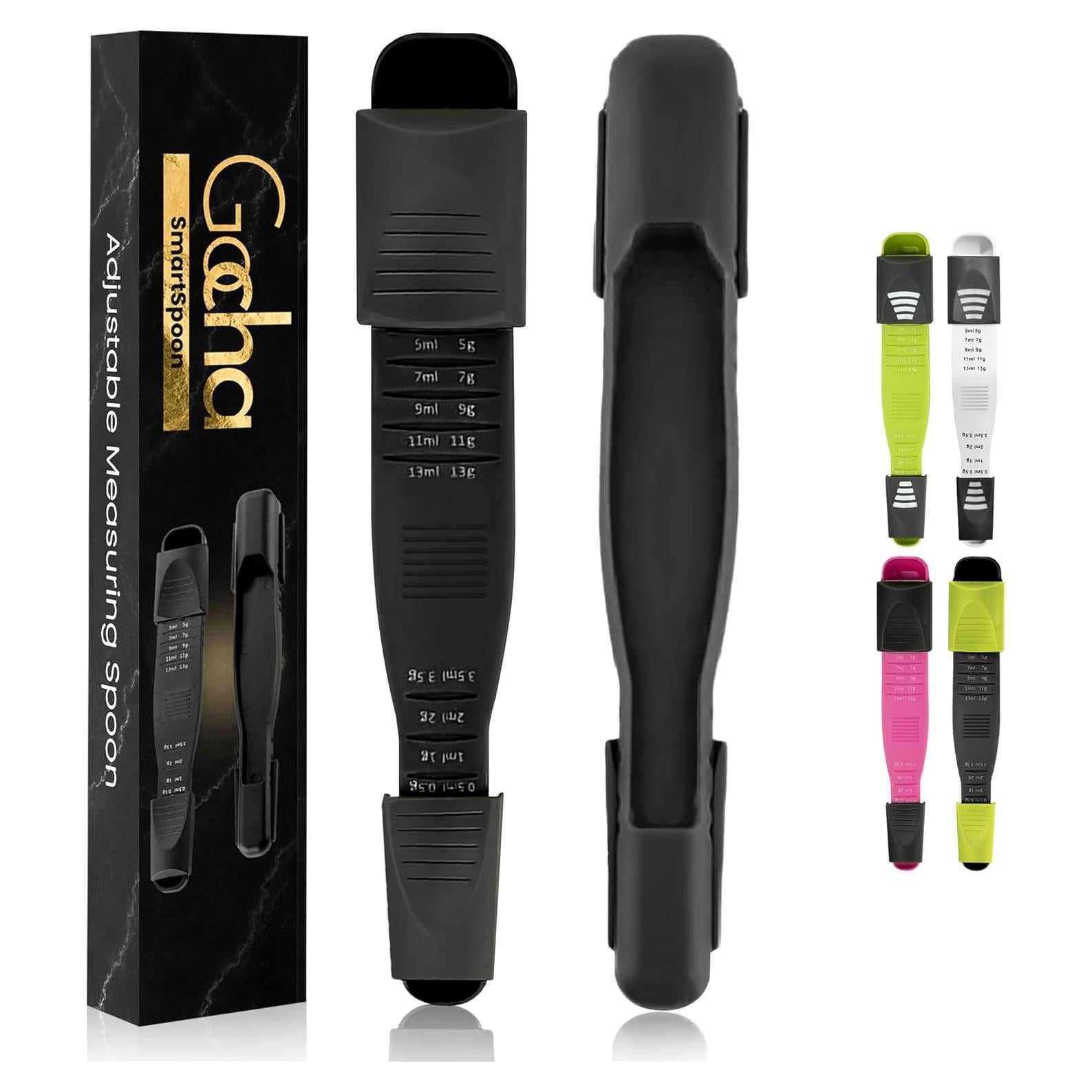 Cucharón Medidor Ajustable GOCHA 9-en-1 0.5-13ml Negro