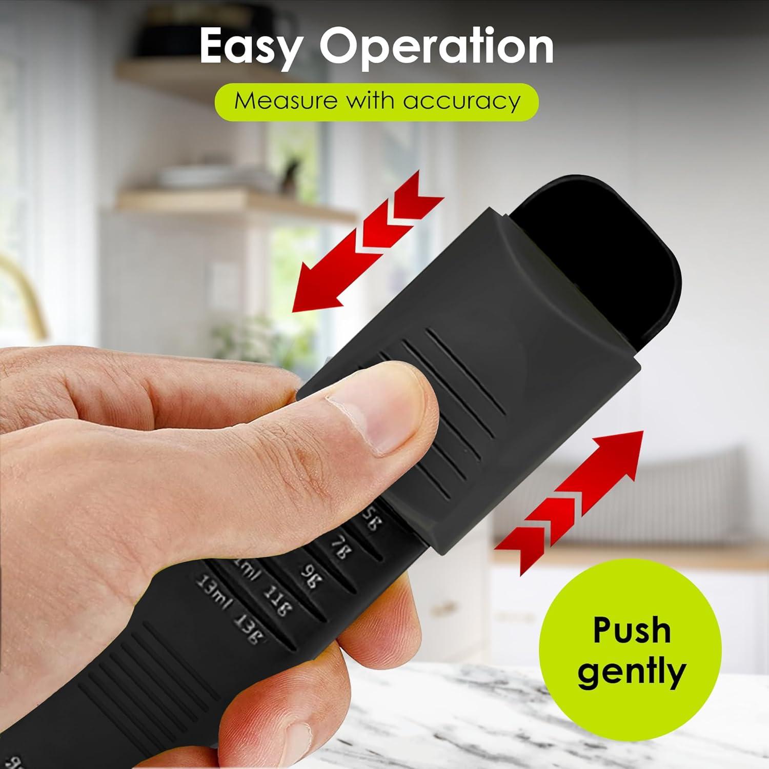 Cucharón Medidor Ajustable GOCHA 9-en-1 0.5-13ml Negro