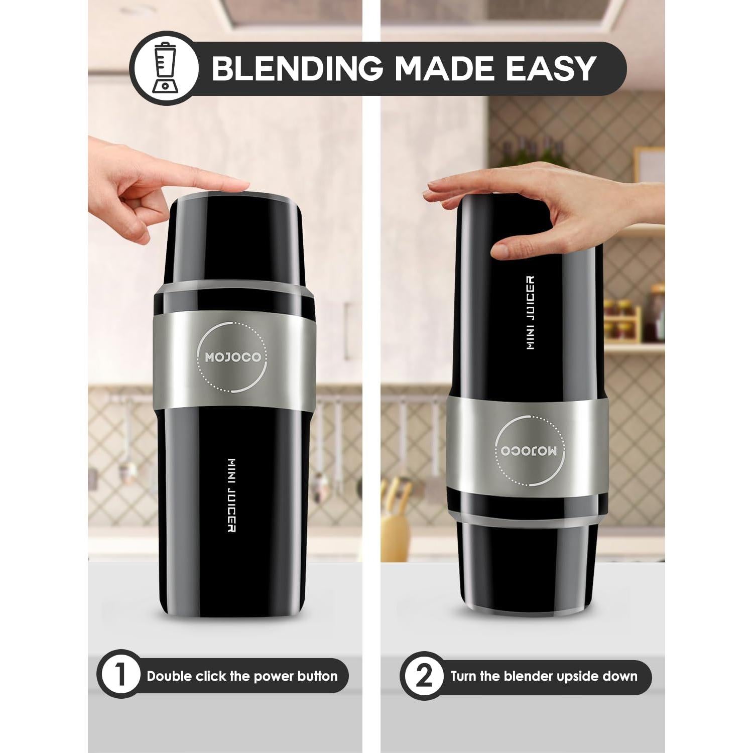 Licuadora Personal Mojoco MJC-T07 414ml Recargable USB Negra