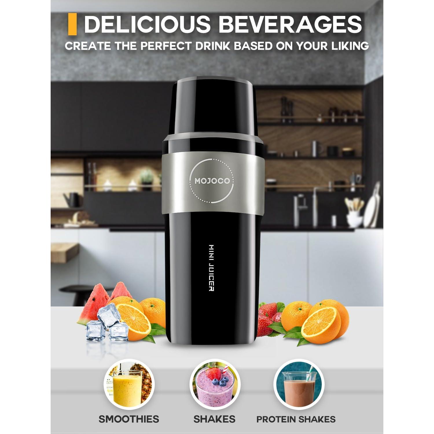 Licuadora Personal Mojoco MJC-T07 414ml Recargable USB Negra