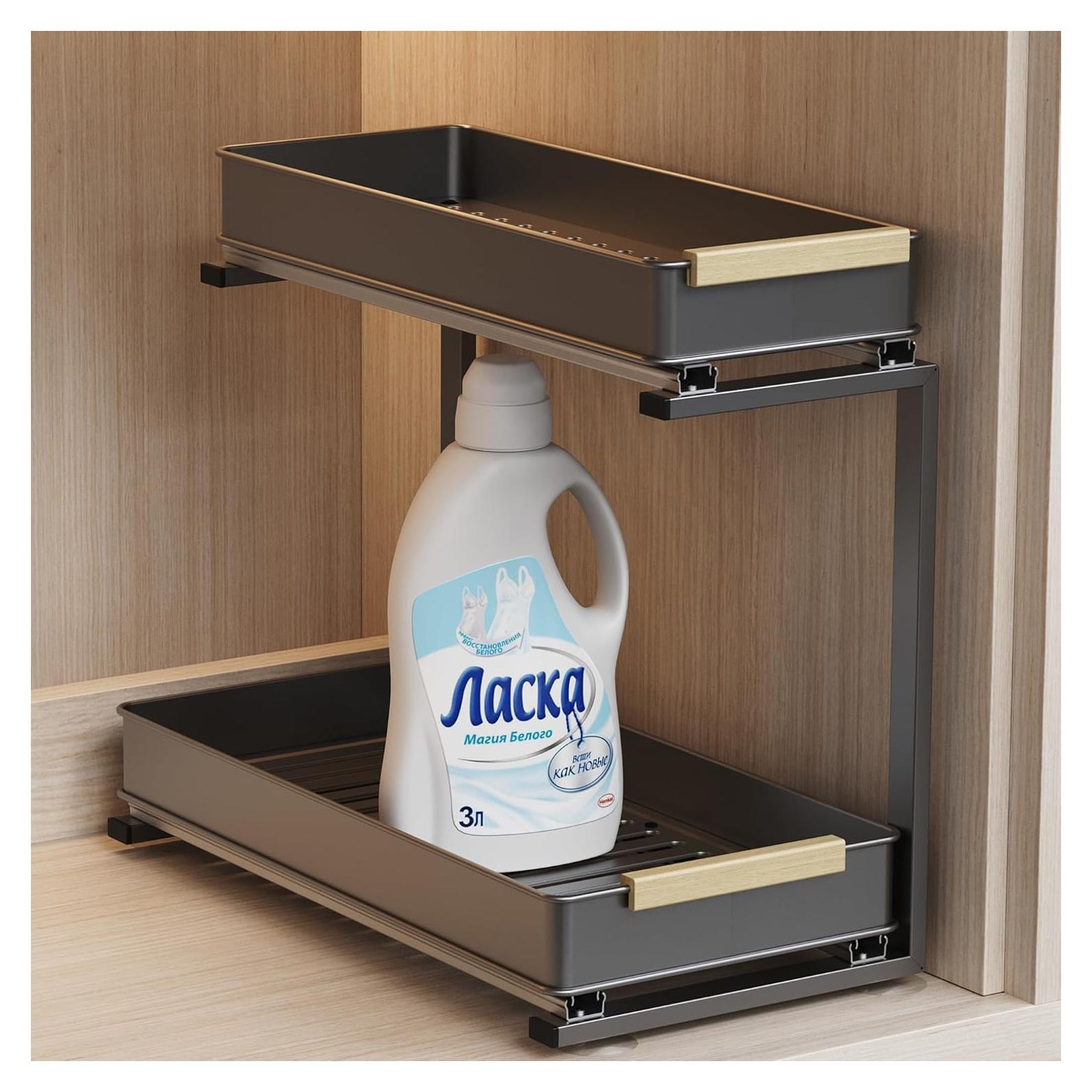 Organizador Bajo Fregadero AndUp 2 Niveles Gris 22.68 kg