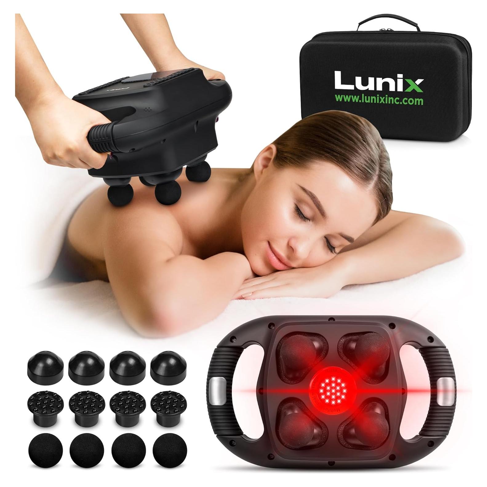 Pistola de Masaje Profesional Lunix LX25 con Luz Infrarroja