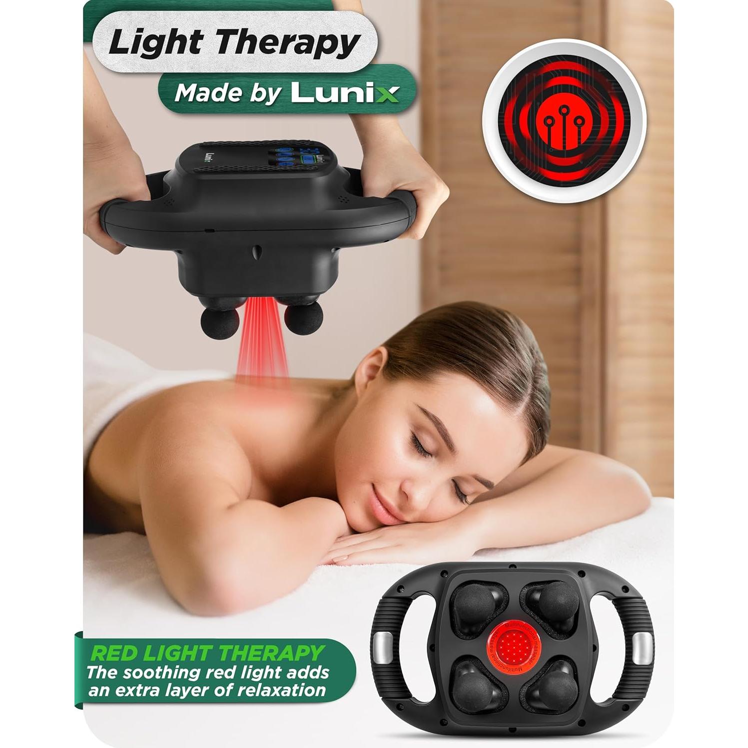 Pistola de Masaje Profesional Lunix LX25 con Luz Infrarroja