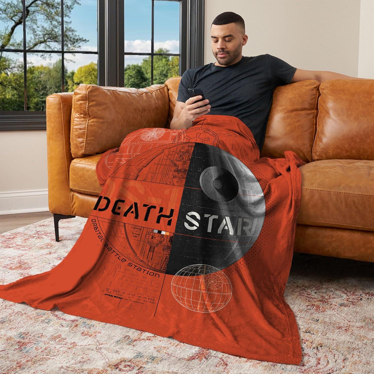 Manta de Toque de Seda Star Wars Estrella de la Muerte 101.6x127cm